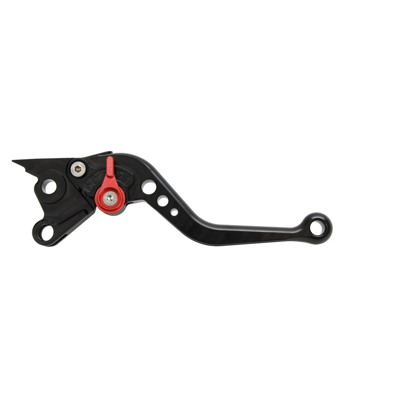 Pazzo Racing brake and clutch levers - F-23/C-23 black red non-folding short