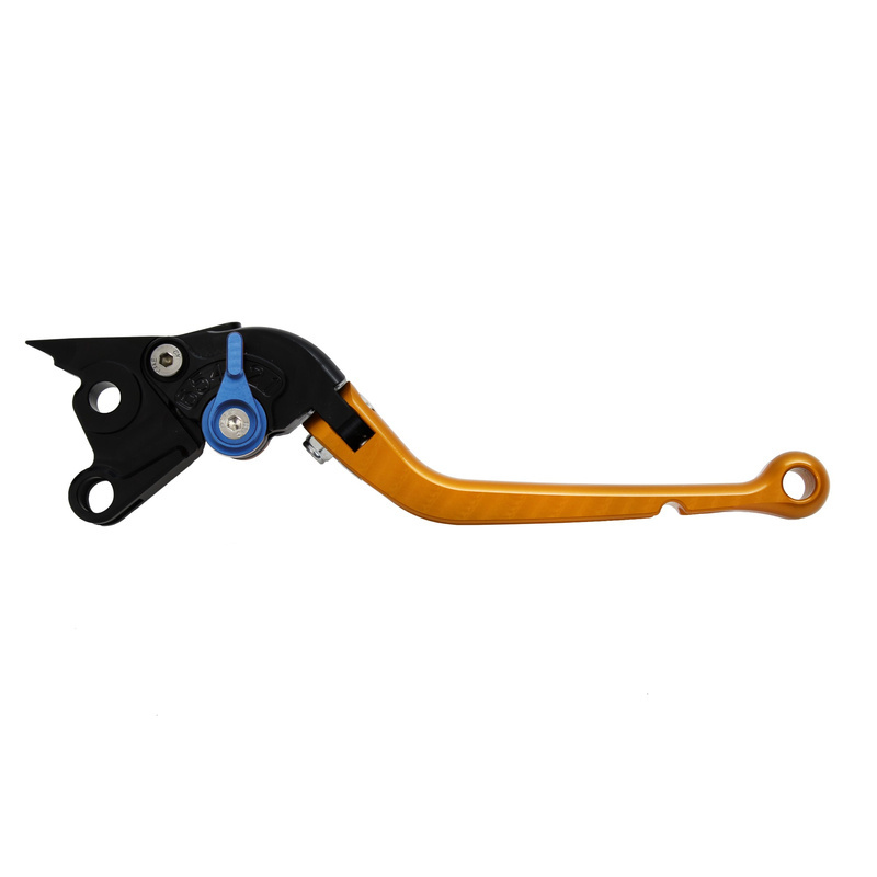 Pazzo Racing brake and clutch levers - DB-80/DC-80 gold blue folding long