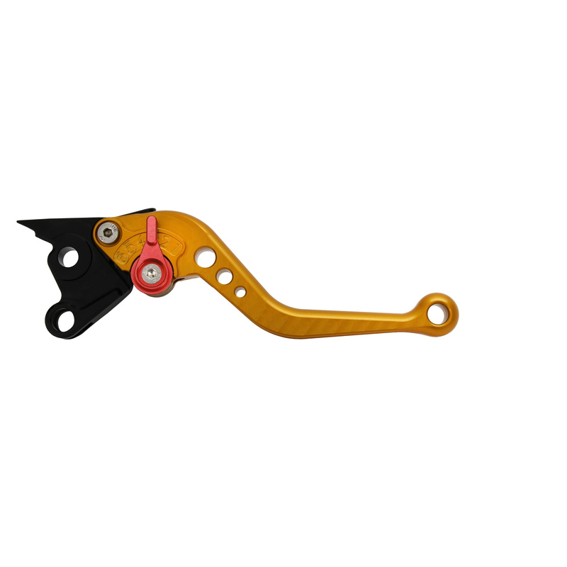 Pazzo Racing brake and clutch levers - DB-80/DC-80 gold red non-folding short