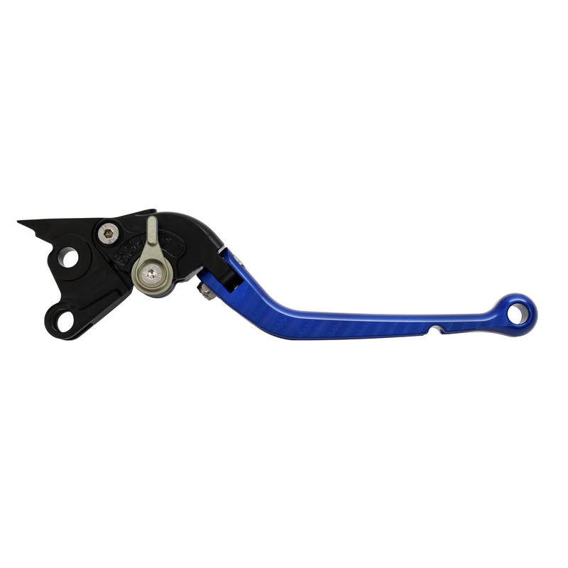 Pazzo Racing brake and clutch levers - DB-80/DC-80 blue titanium folding long
