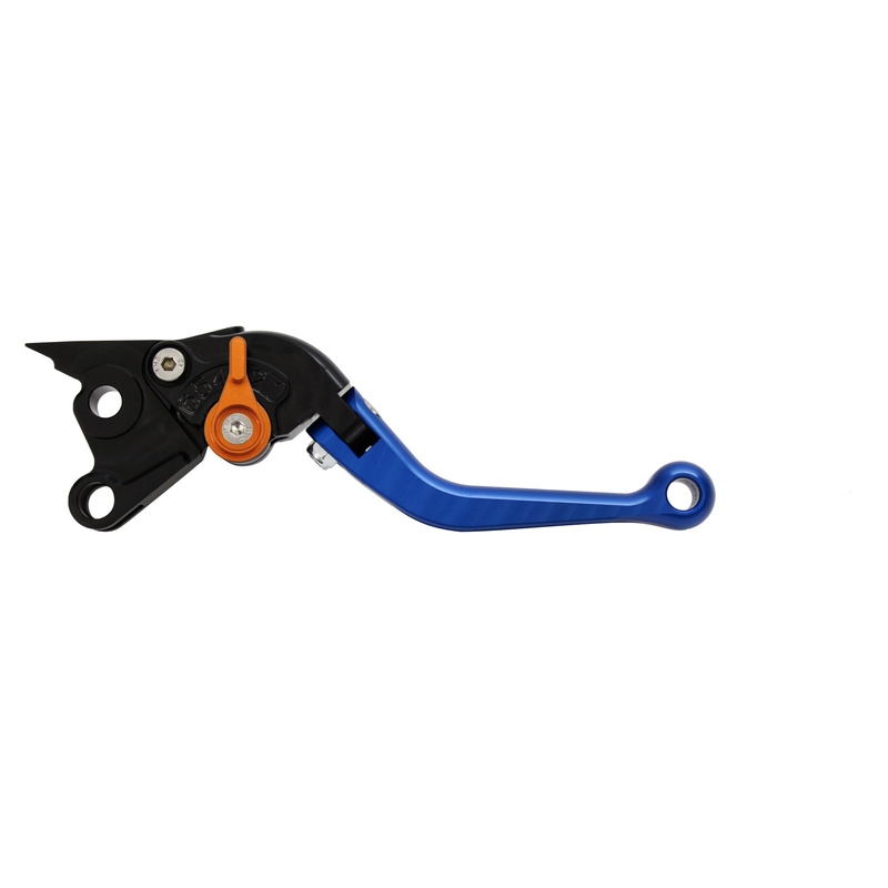 Pazzo Racing brake and clutch levers - DB-80/DC-80 blue orange folding short