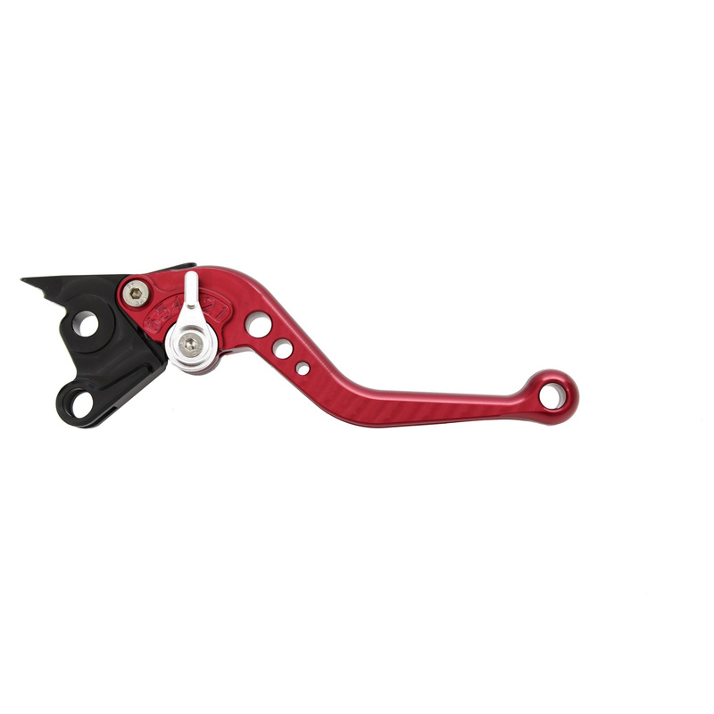 Pazzo Racing brake and clutch levers - DB-80/DC-80 red silver non-folding short