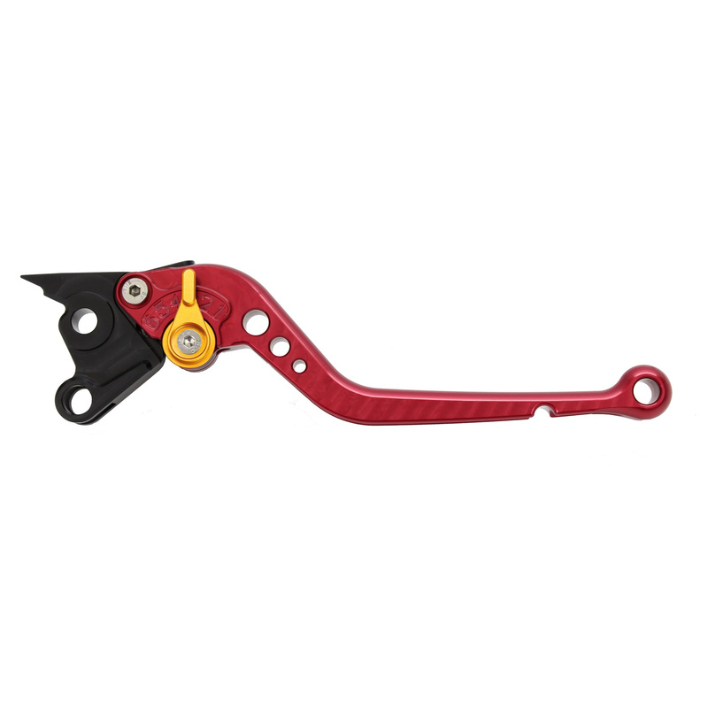 Pazzo Racing brake and clutch levers - DB-80/DC-80 red gold non-folding long