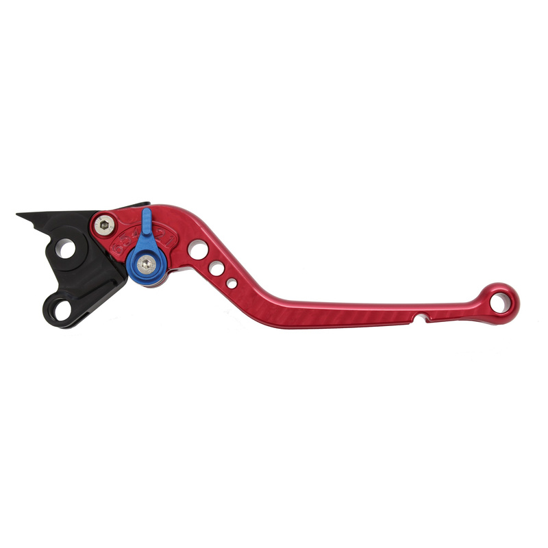 Pazzo Racing brake and clutch levers - DB-80/DC-80 red blue non-folding long