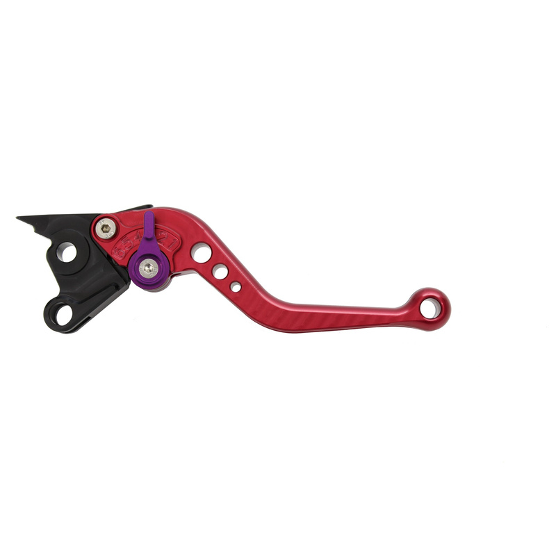 Pazzo Racing brake and clutch levers - DB-80/DC-80 red purple non-folding short