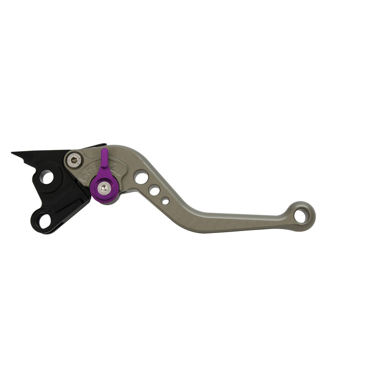 Pazzo Racing brake and clutch levers - DB-80/DC-80 titanium purple non-folding short