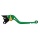 Pazzo Racing Brems- und Kupplungshebel - DB-80/DC-80 grün gold starr lang