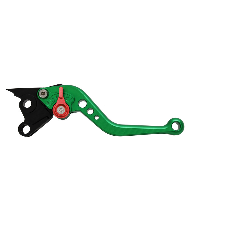 Pazzo Racing brake and clutch levers - DB-80/DC-80 green red non-folding short