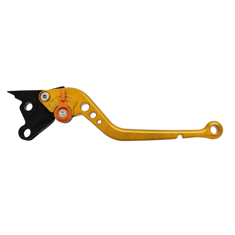 Pazzo Racing brake and clutch levers - F-99/H-11 gold orange non-folding long