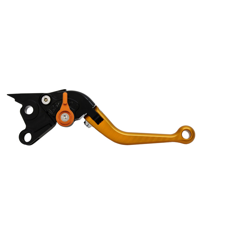 Pazzo Racing brake and clutch levers - F-99/H-11 gold orange folding short
