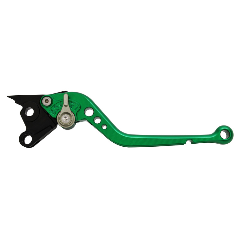 Pazzo Racing brake and clutch levers - F-99/H-11 green titanium non-folding long