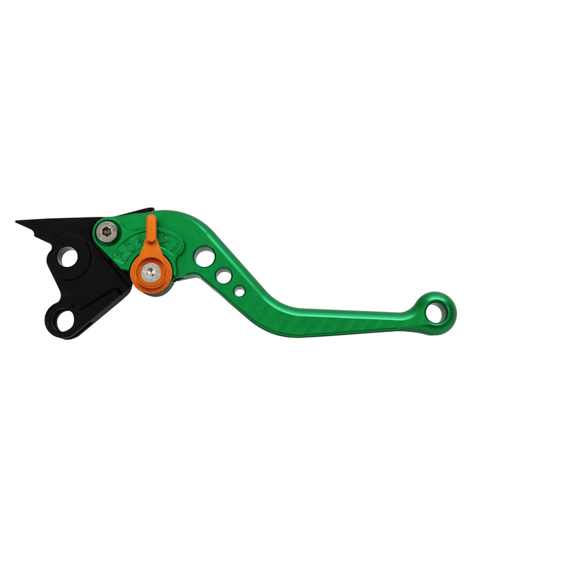 Pazzo Racing brake and clutch levers - F-99/H-11 green orange non-folding short