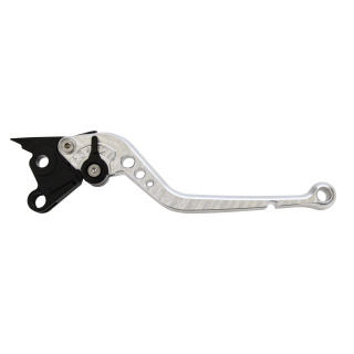 Pazzo Racing brake and clutch levers - F-99/K-828 silver black non-folding long