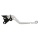 Pazzo Racing brake and clutch levers - F-99/K-828 silver black non-folding long