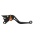 Pazzo Racing Brems- und Kupplungshebel - F-14/S-650 schwarz orange starr kurz