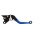 Pazzo Racing Brems- und Kupplungshebel - F-35/T-333 blau silber klappbar kurz