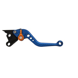 Pazzo Racing Brems- und Kupplungshebel - F-35/T-333 blau orange starr kurz
