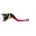 Pazzo Racing brake and clutch levers - F-35/T-333 red gold folding short