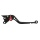 Pazzo Racing brake lever - F-35 black red non-folding long