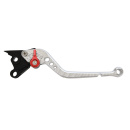 Pazzo Racing clutch lever - V-4A silver red non-folding long