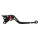 Pazzo Racing Kupplungshebel - S-650 schwarz rot starr lang