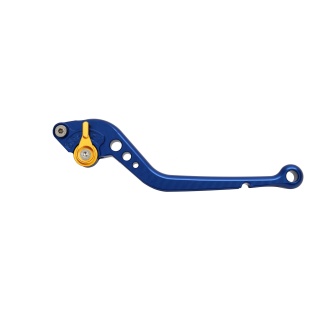 Pazzo Racing brake lever - blue gold non-folding long